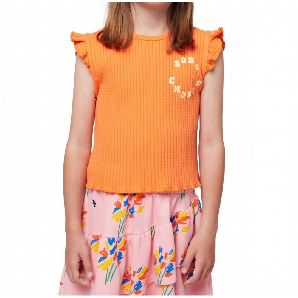 NEW BOBO CHOSES circle ruffled tank top in orange